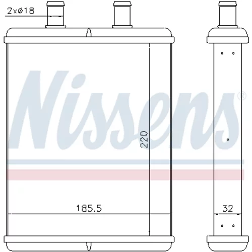 Výmenník tepla vnútorného kúrenia 71817 /NISSENS/ - obr. 5