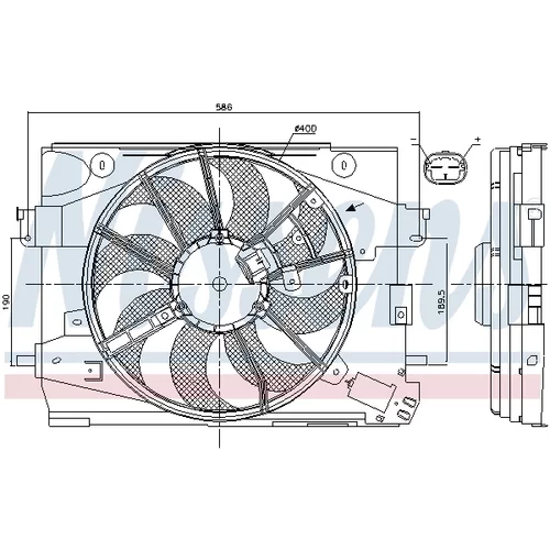 Ventilátor chladenia motora 85892 /NISSENS/ - obr. 5