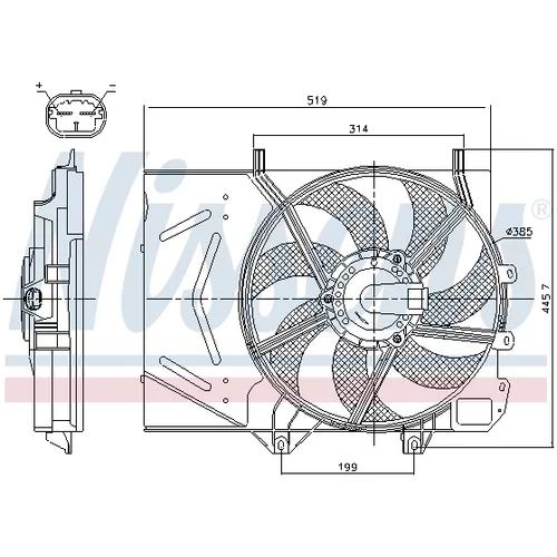Ventilátor chladenia motora 85986 /NISSENS/ - obr. 5