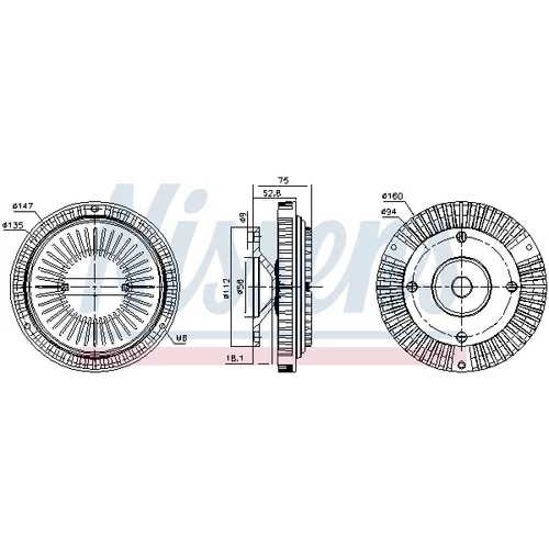 Spojka ventilátora chladenia 86044 /NISSENS/ - obr. 5