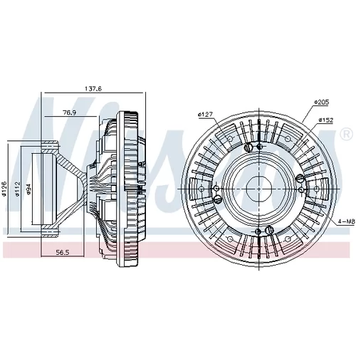 Spojka ventilátora chladenia 86046 /NISSENS/ - obr. 4