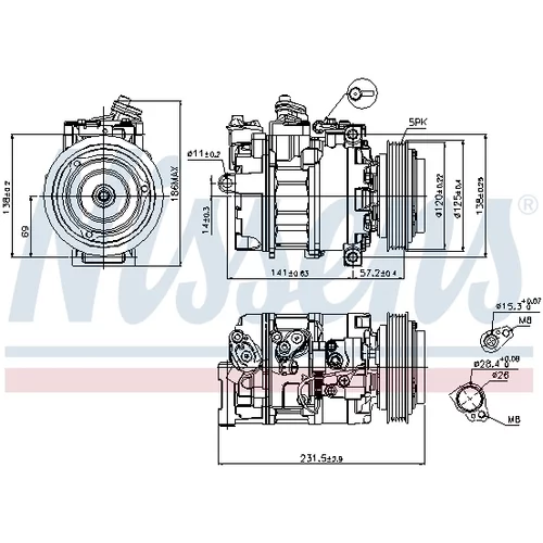 Kompresor klimatizácie 89231 /NISSENS/ - obr. 4