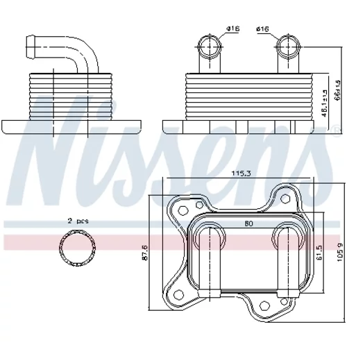 Chladič motorového oleja 90682 /NISSENS/ - obr. 7