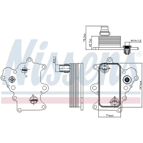 Chladič motorového oleja 90885 /NISSENS/ - obr. 7
