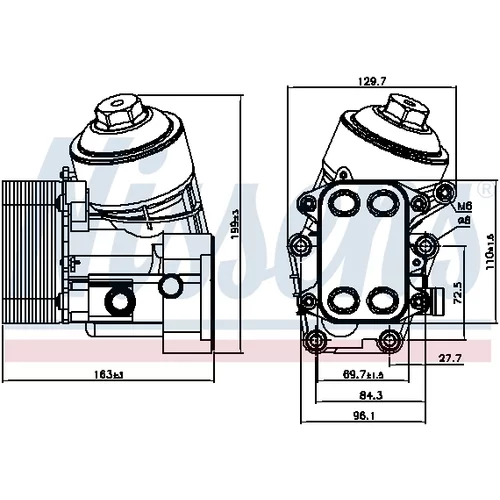 Chladič motorového oleja 91154 /NISSENS/ - obr. 4