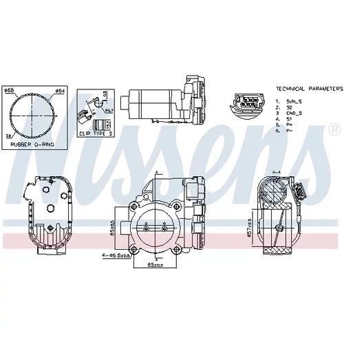 Hrdlo škrtiacej klapky 955186 /NISSENS/ - obr. 6