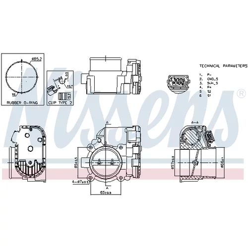 Hrdlo škrtiacej klapky 955193 /NISSENS/ - obr. 6