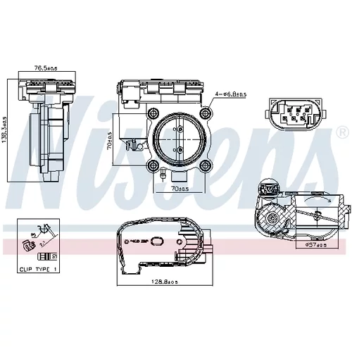 Hrdlo škrtiacej klapky 955247 /NISSENS/ - obr. 4
