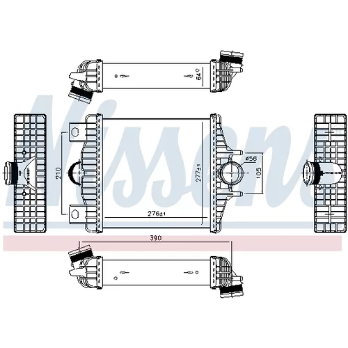 Chladič plniaceho vzduchu 961427 /NISSENS/ - obr. 5