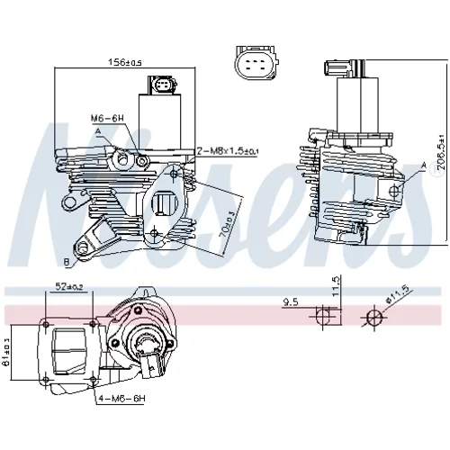 EGR ventil 98189 /NISSENS/ - obr. 6