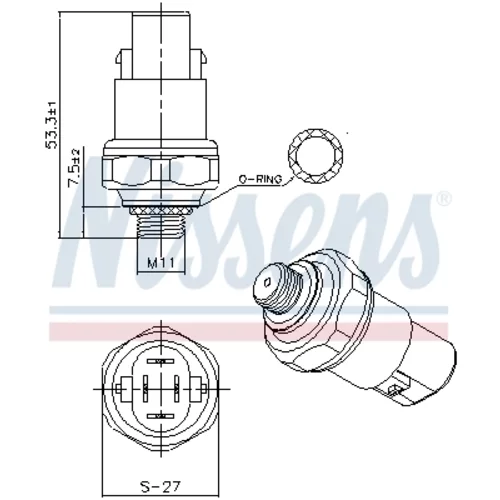Tlakový spínač klimatizácie 301088 /NISSENS/ - obr. 5