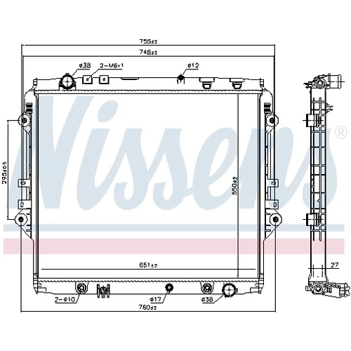 Chladič motora 606068 /NISSENS/ - obr. 4