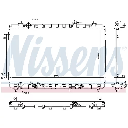 Chladič motora 606105 /NISSENS/ - obr. 5
