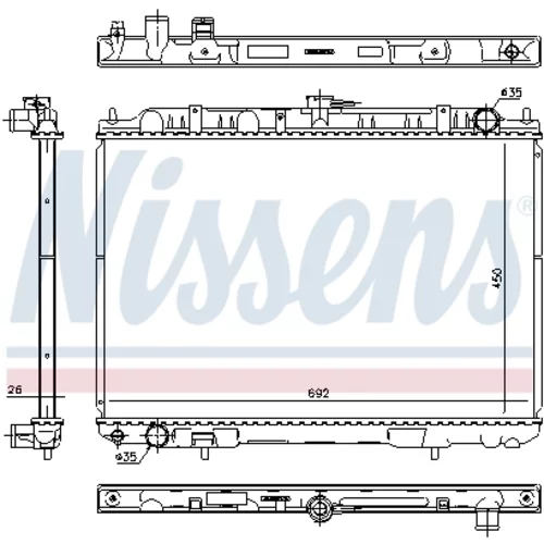 Chladič motora 606160 /NISSENS/ - obr. 4