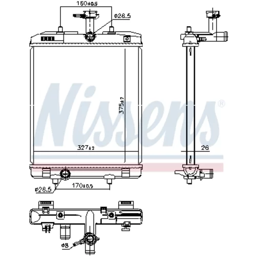 Chladič motora 606330 /NISSENS/ - obr. 4