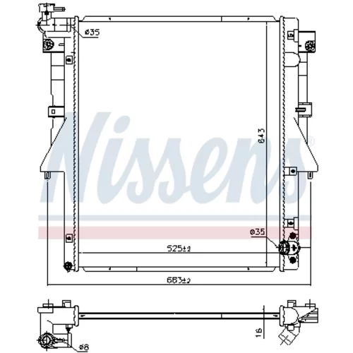 Chladič motora 606549 /NISSENS/ - obr. 4