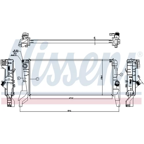 Chladič motora 606562 /NISSENS/ - obr. 5