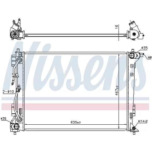 Chladič motora 606604 /NISSENS/ - obr. 6