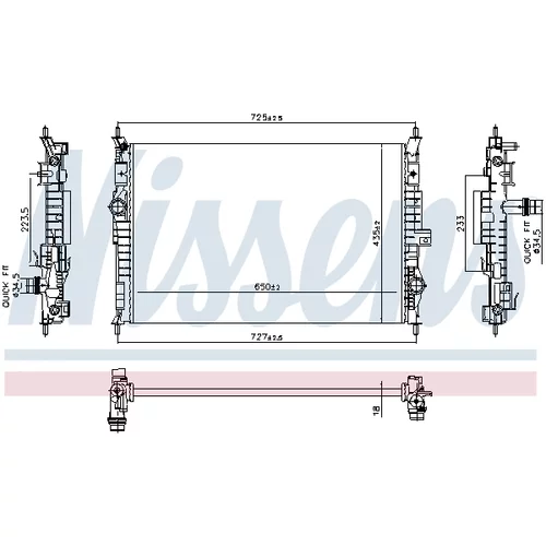 Chladič motora 607088 /NISSENS/ - obr. 4