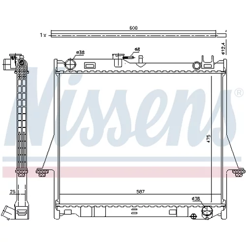 Chladič motora 60856 /NISSENS/ - obr. 4