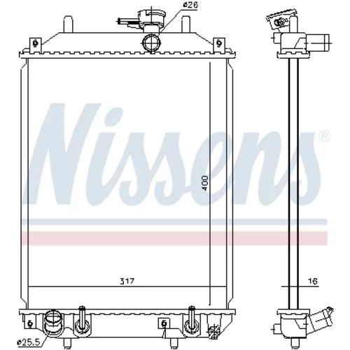 Chladič motora 61739 /NISSENS/ - obr. 5