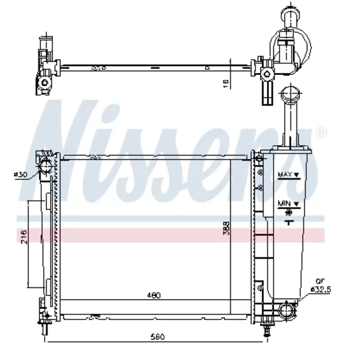 Chladič motora 617873 /NISSENS/ - obr. 4
