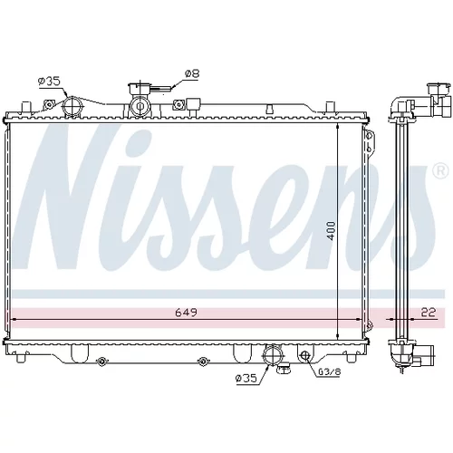 Chladič motora 62405A /NISSENS/ - obr. 5