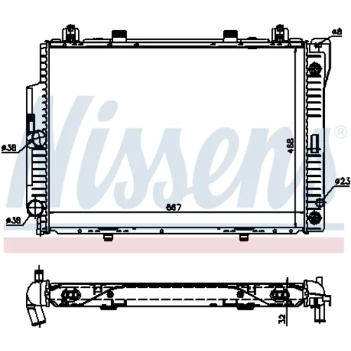 Chladič motora 62713A /NISSENS/ - obr. 5