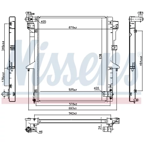 Chladič motora 628965 /NISSENS/ - obr. 4