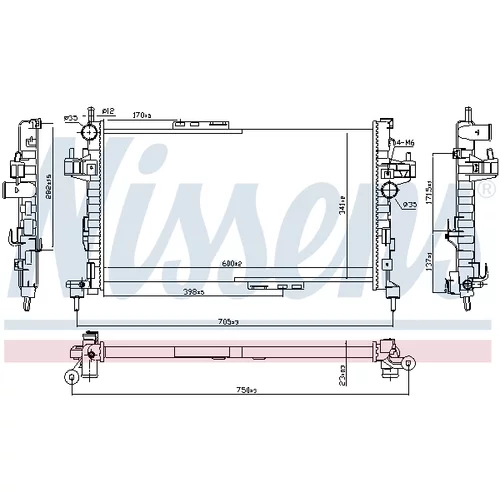 Chladič motora 63094 /NISSENS/ - obr. 4