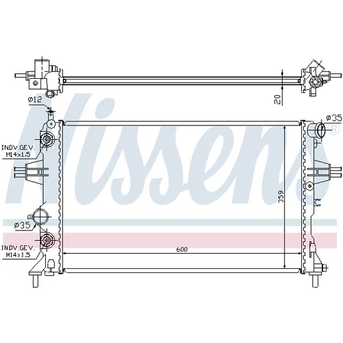 Chladič motora 632461 /NISSENS/ - obr. 4