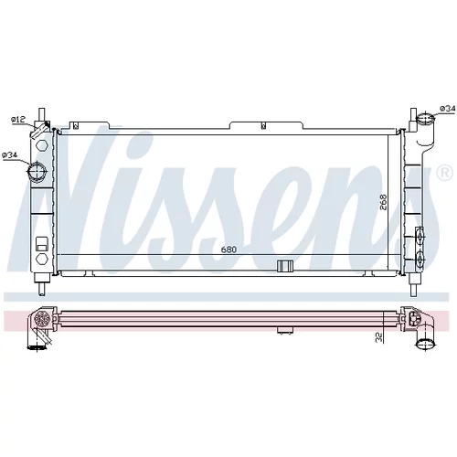 Chladič motora 63254A /NISSENS/ - obr. 4