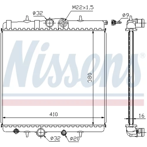 Chladič motora 63691 /NISSENS/ - obr. 5