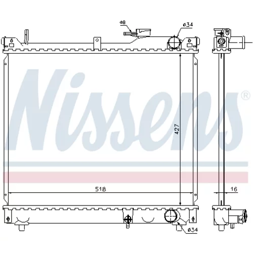 Chladič motora 641756 /NISSENS/ - obr. 5