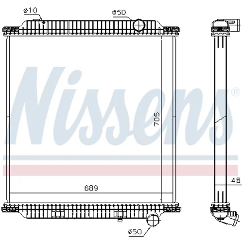Chladič motora NISSENS 654760