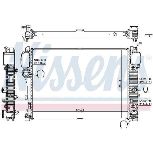 Chladič motora 67107A /NISSENS/ - obr. 5
