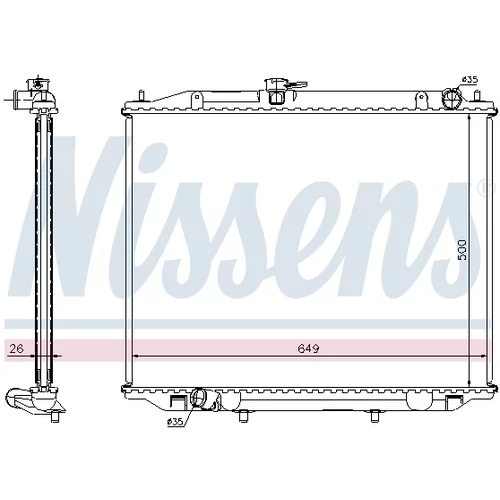 Chladič motora 68706A /NISSENS/ - obr. 5