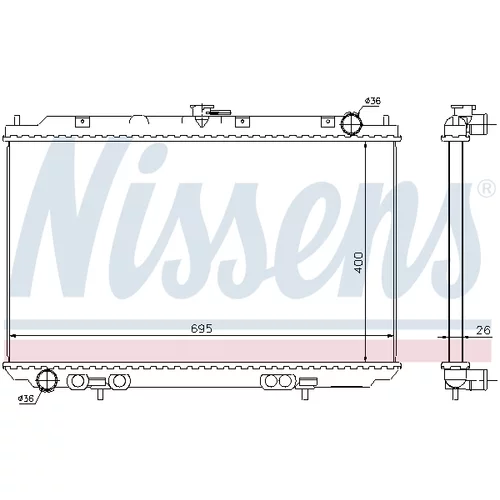Chladič motora 68723 /NISSENS/ - obr. 4