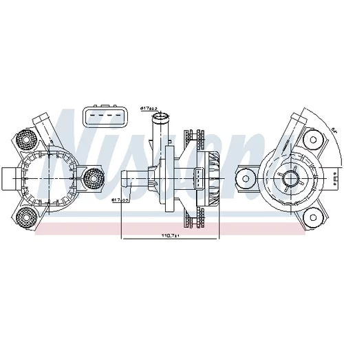 Vodné čerpadlo, chladenie motora 831058 /NISSENS/ - obr. 5