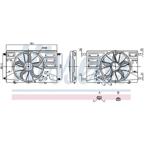 Ventilátor chladenia motora 850100 /NISSENS/ - obr. 5