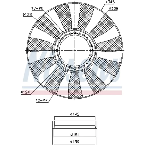 Ventilátor chladenia motora 85664 /NISSENS/ - obr. 4
