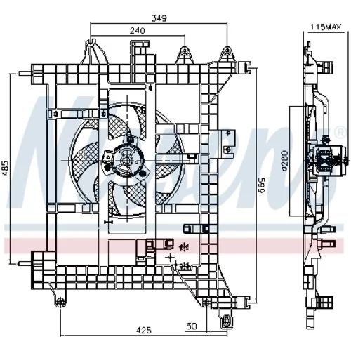 Ventilátor chladenia motora 85711 /NISSENS/ - obr. 5
