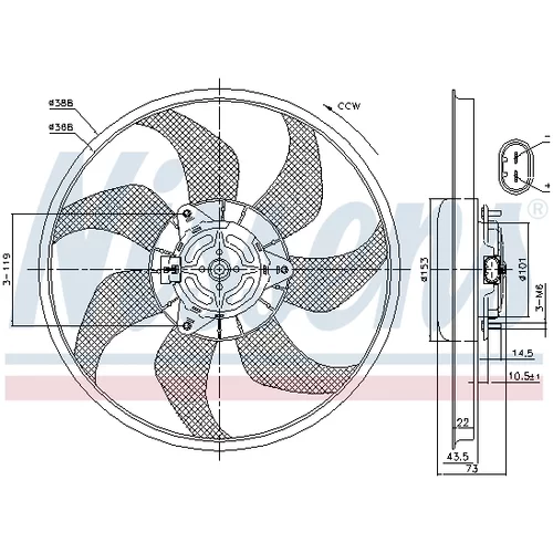 Ventilátor chladenia motora 85776 /NISSENS/ - obr. 5
