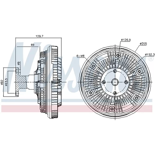 Spojka ventilátora chladenia 86091 /NISSENS/ - obr. 5