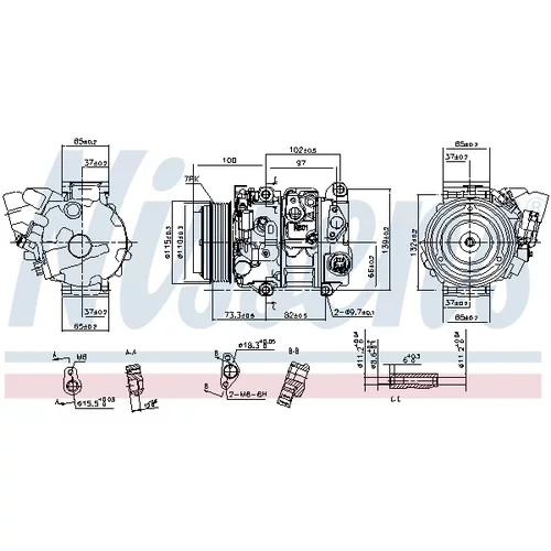 Kompresor klimatizácie 890143 /NISSENS/ - obr. 4