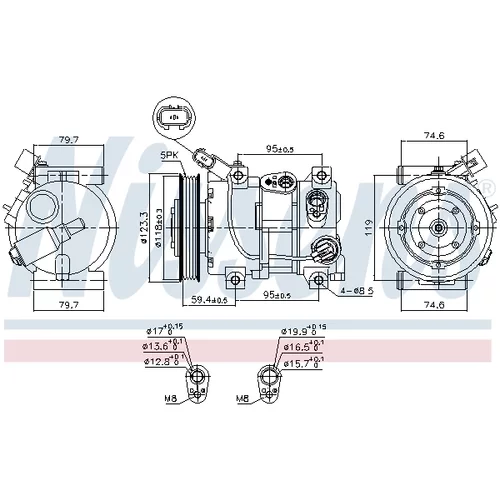 Kompresor klimatizácie 890652 /NISSENS/ - obr. 5