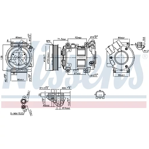 Kompresor klimatizácie 890742 /NISSENS/ - obr. 5