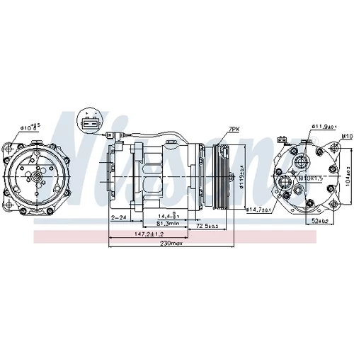 Kompresor klimatizácie 89118 /NISSENS/ - obr. 4