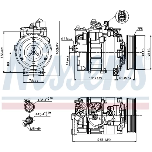 Kompresor klimatizácie 89210 /NISSENS/ - obr. 4