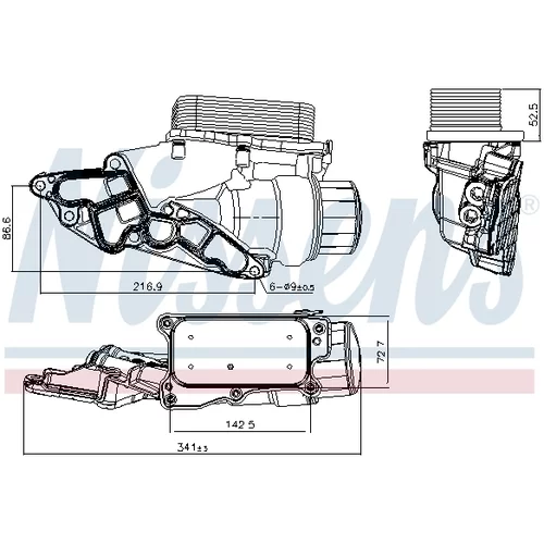 Chladič motorového oleja 90933 /NISSENS/ - obr. 5